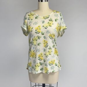 NWT T.la Floral Short Sleeve Top